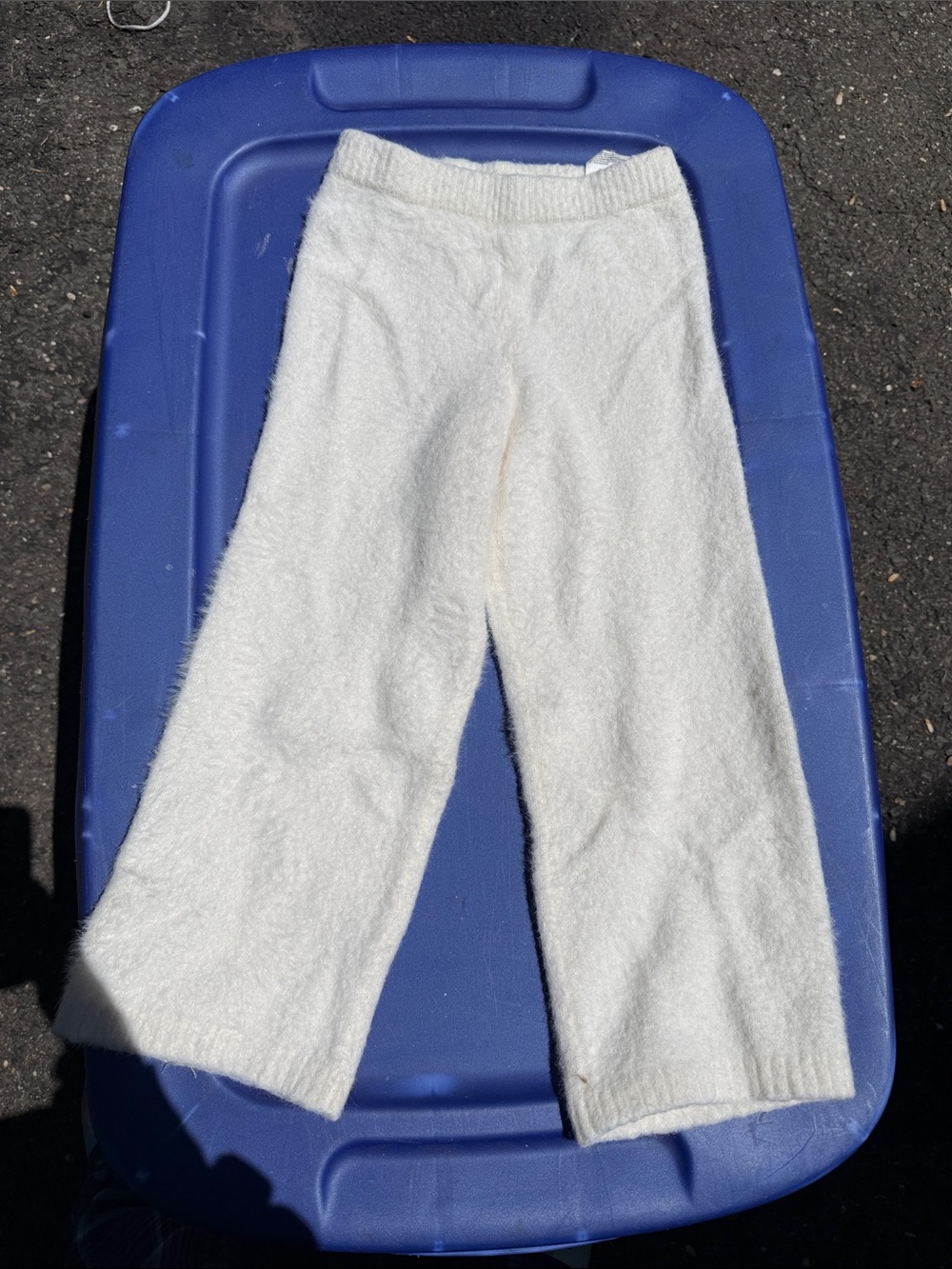H&M Cream Fuzzy Kids Sweatpants